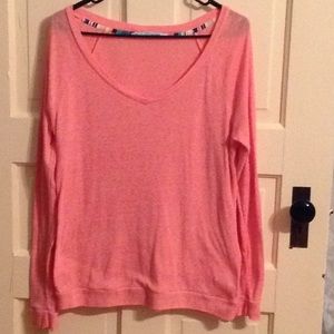 Maurice's Peach long sleeve v-neck